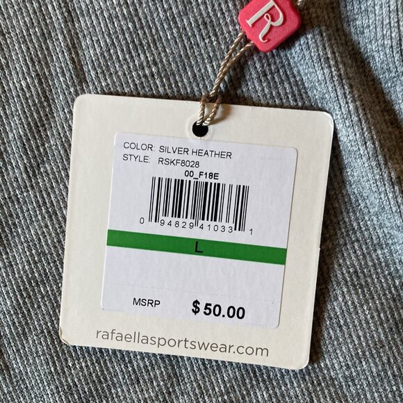 Rafaela Gray Sweater Boat Neck Size Large NWT - Picture 5 of 8